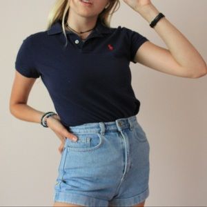 POLO SPORT 🧢 Navy Blue Sport Polo with Logo Sz S